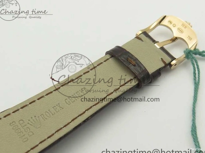 MiroTime 0123 Cellini Time 50509 RG MKF Best Edition White Dial Sticks Marker on Brown Leather Strap A3132 V SoftTouch 3405